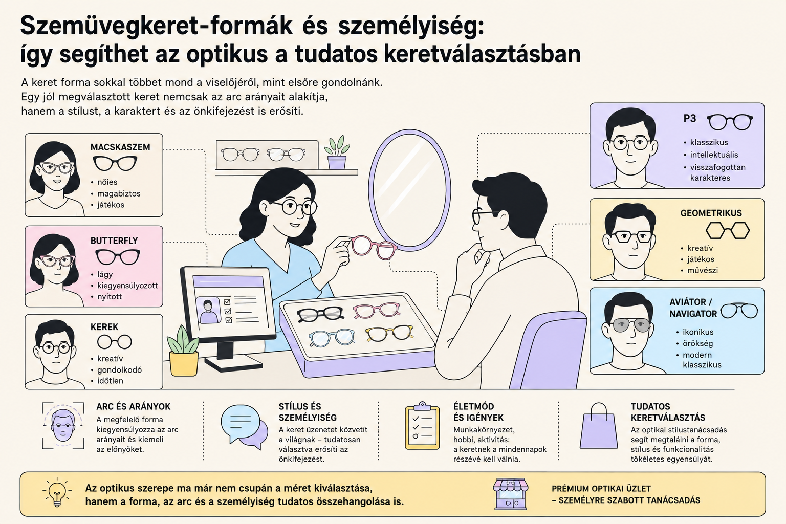 Keretválasztás dioptria alapján: hogyan segítsük a vásárlót vékonyabb, esztétikusabb szemüveghez?